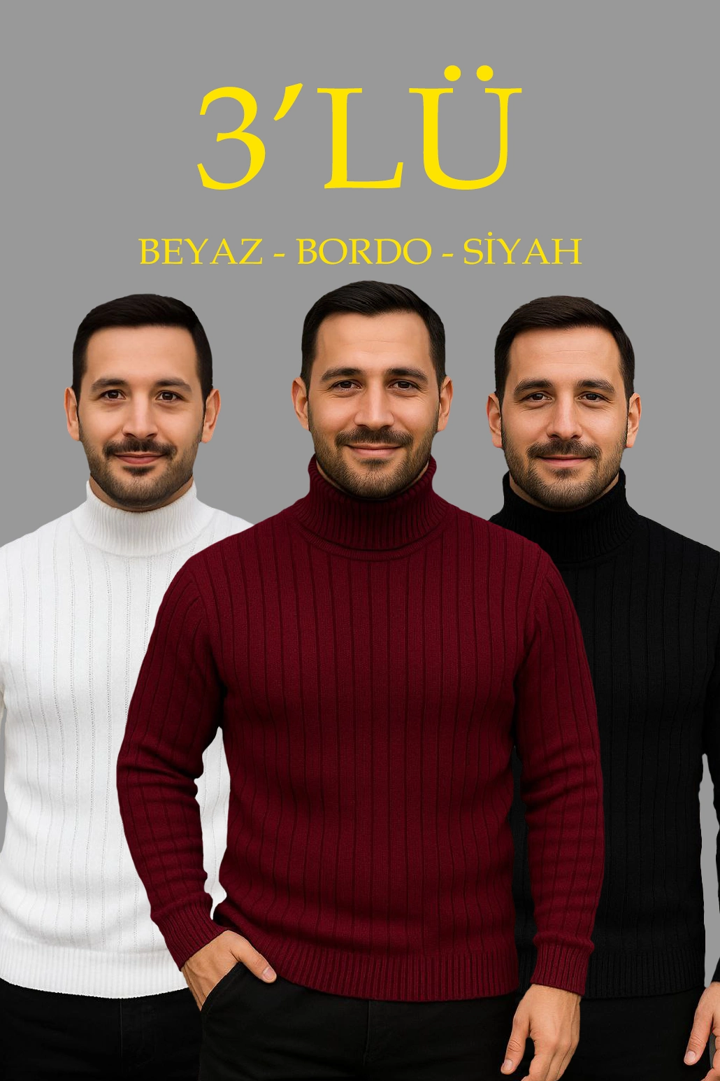 erkek-fitilli-triko-kazak-3-lu-set-beyaz-bordo-siyah-regular-balikci-yaka-tam-bogazli-triko-seti-modeli-kazak-70316942-sw1030sh1545 Erkek Fitilli Kazak Tam Boğazlı Balıkçı Yaka Triko 3'lü Set Beyaz-Bordo-Siyah
