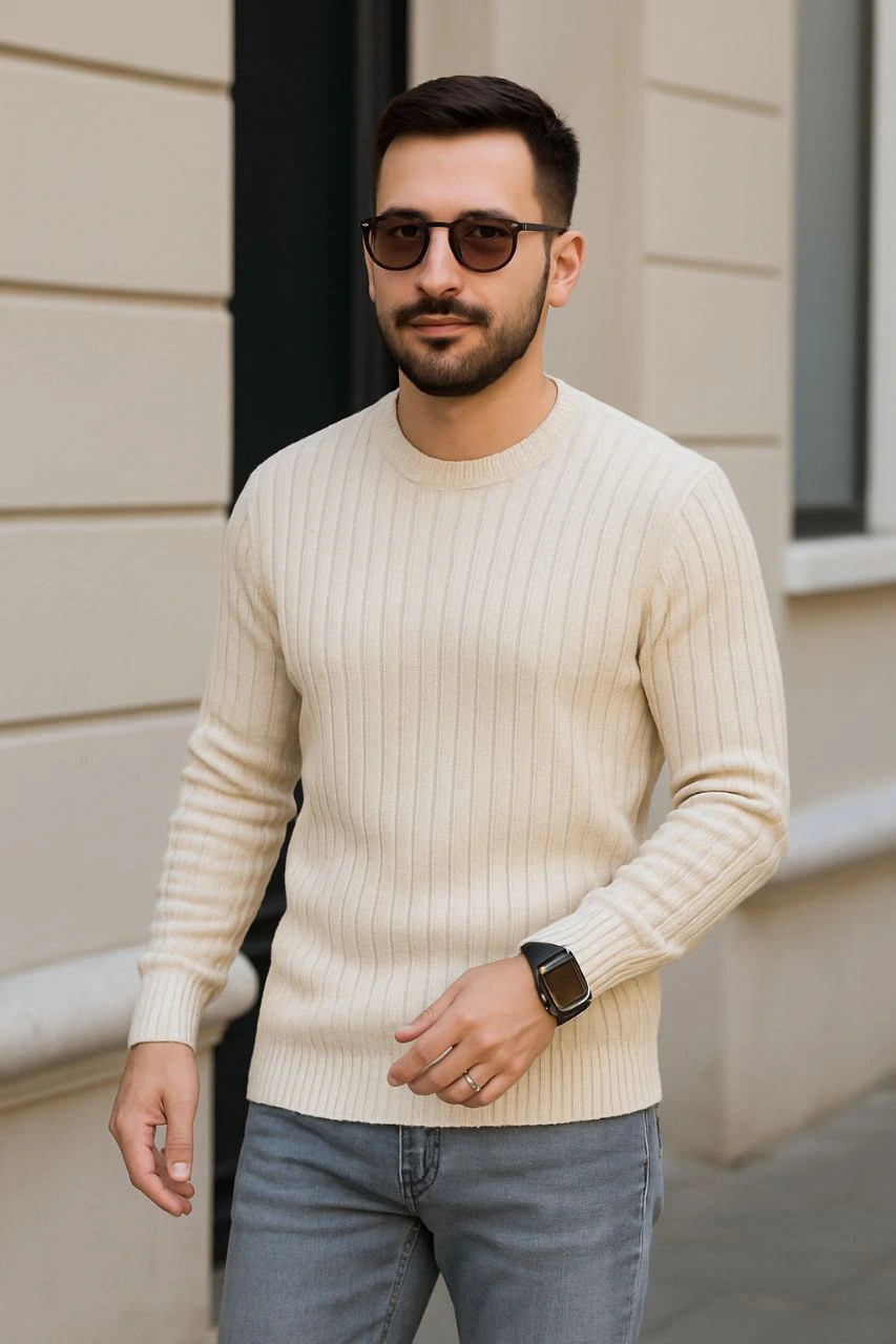 erkek-fitilli-triko-kazak-3lu-set-bej-beyaz-siyah-kalin-dokuma-pamuklu-regular-fit-bisiklet-yaka-uzun-kollu-kislik-ve-baharlik-rahat-triko-kombini-89767848-sw853sh1280 Erkek Fitilli Triko Kazak 3’lü Set Bej Beyaz Siyah | Kalın Dokuma Pamuklu Regular Fit - Görsel 2