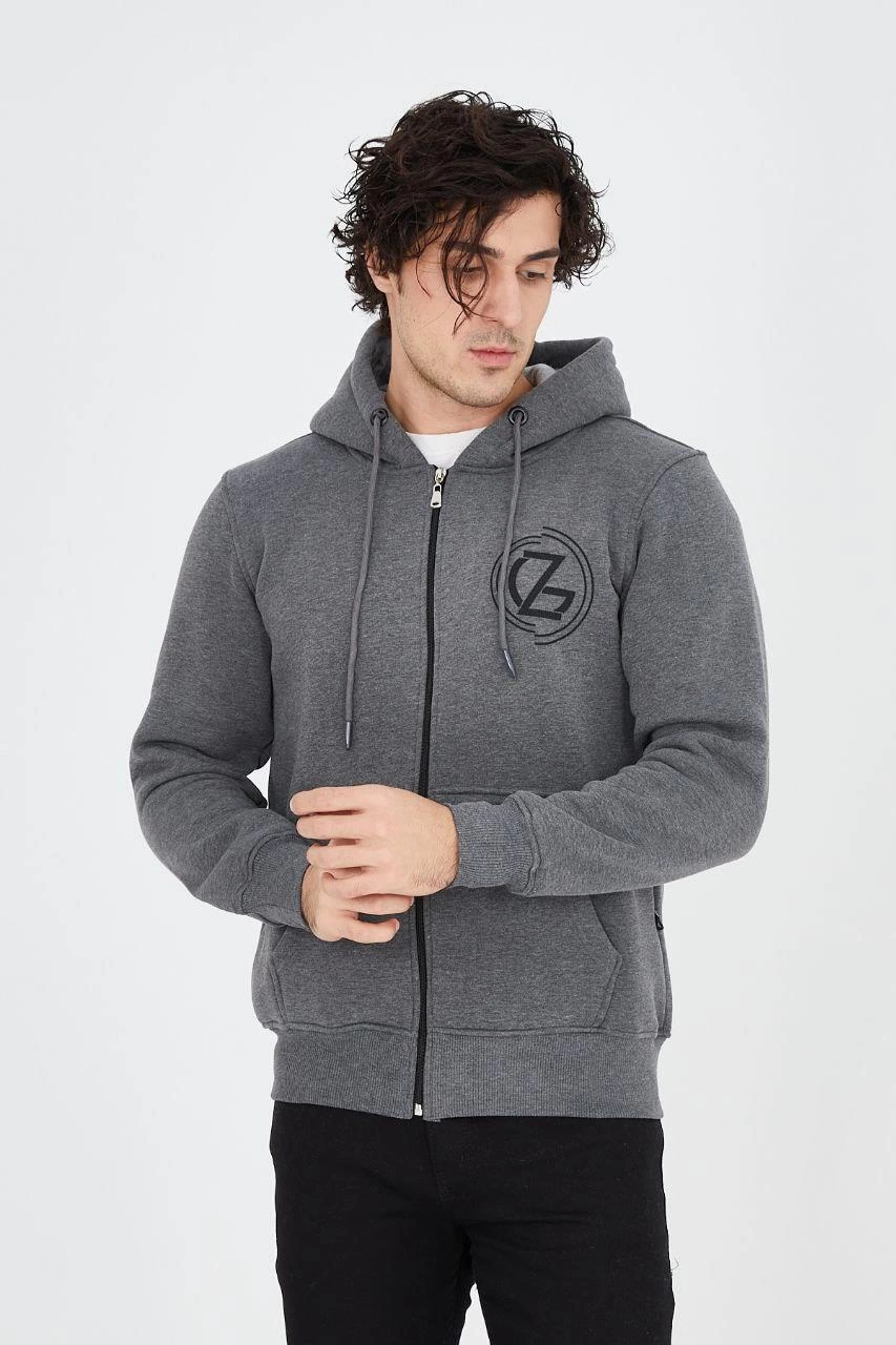 erkek-kapusonlu-baskili-fermuarli-hirka-fume-126802697-sw853sh1280 Erkek 3 İplik Pamuklu Fermuarlı Kapüşonlu Kanguru Cepli Baskılı Hoodie Hırka Sweatshirt - Füme