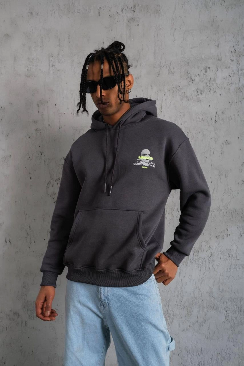 erkek-kordonlu-maske-baskili-kapsonlu-sweat-gri-125177553-sw854sh1280 Erkek Baskılı Kapüşonlu 3 iplik pamuklu hoodie Sweatshirt - Gri - Görsel 2