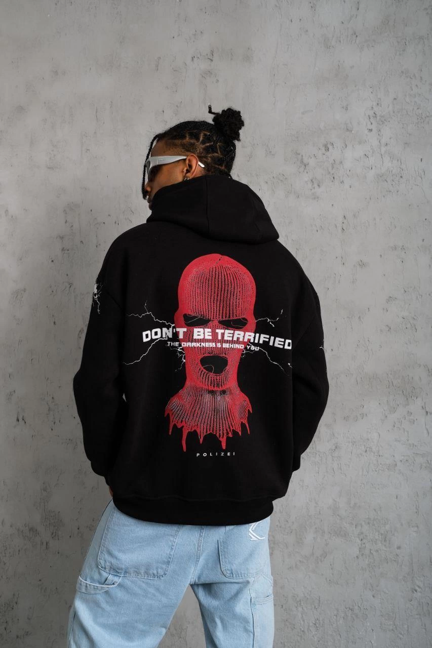 erkek-maske-baskili-kapusonlu-sweat-siyah-179139693-sw853sh1280 Erkek 3 İplik Pamuklu Kapüşonlu Baskılı Cepli Oversize Sweatshirt Hoodie - Siyah