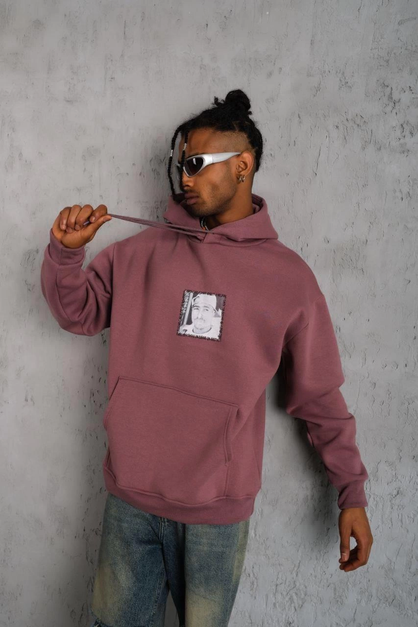 erkek-on-arka-baskili-kapsonlu-sweat-gul-kurusu-163859736-sw853sh1280 Erkek 3 İplik Pamuklu Kapüşonlu Baskılı Cepli Sweatshirt Hoodie - Gül Kurusu