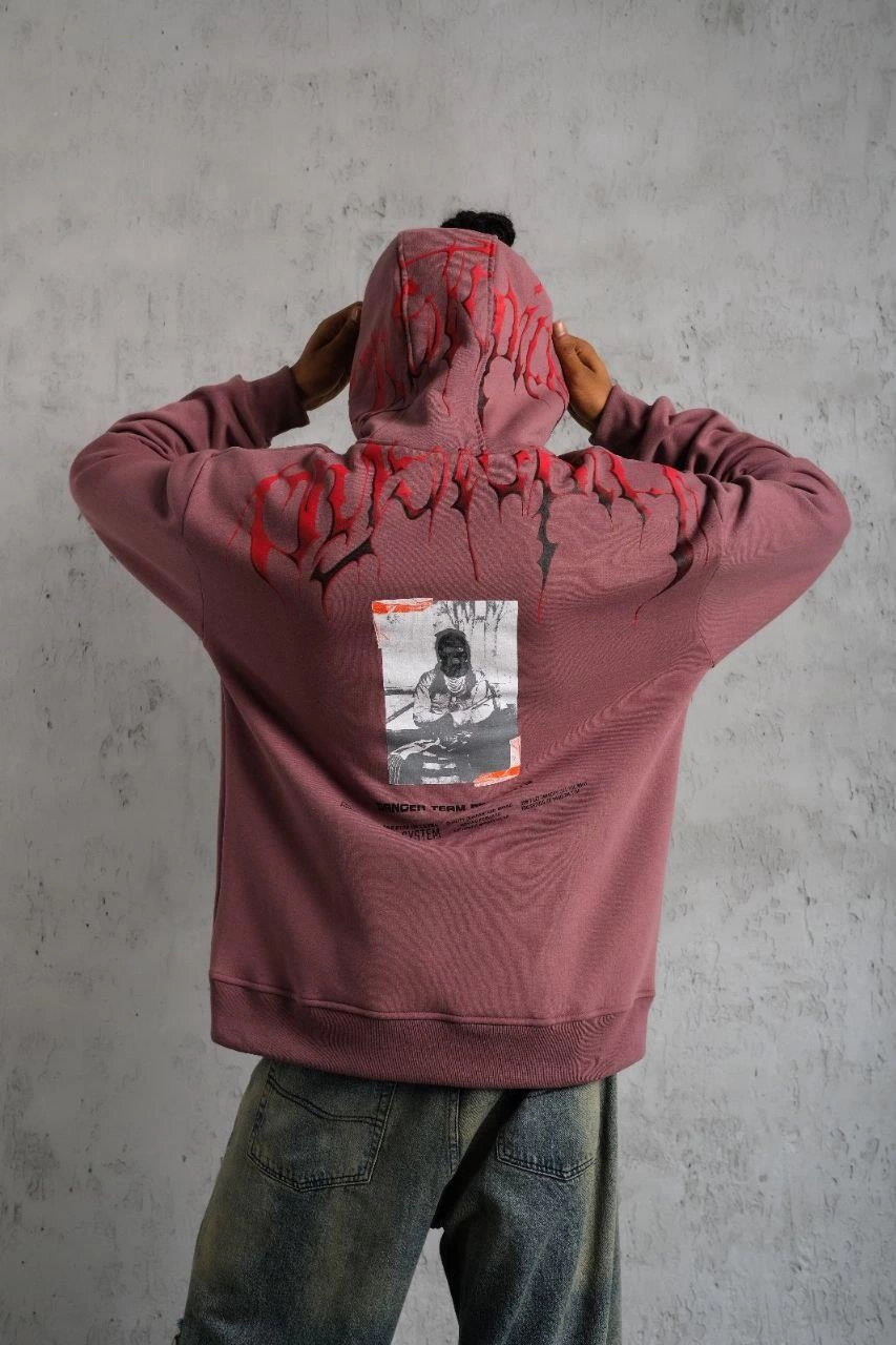 erkek-on-ve-arka-baskili-kapusonlu-3-iplik-sweatshirt-gul-kurusu-289188557-sw853sh1280 Erkek 3 İplik Pamuklu Baskılı Kapüşonlu Cepli Sweatshirt Hoodie - Gül Kurusu - Görsel 2