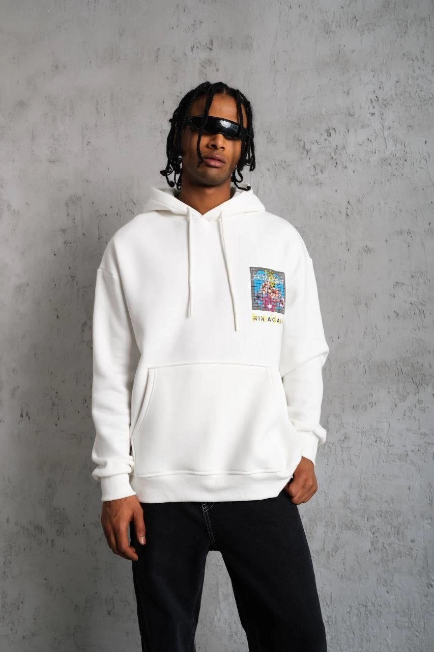 erkek-patel-six-baskili-kapusonlu-sweat-beyaz-254715768-sw853sh1280 Erkek 3 İplik Pamuklu Kapüşonlu Baskılı Cepli Oversize Sweatshirt Hoodie - Beyaz - Görsel 2