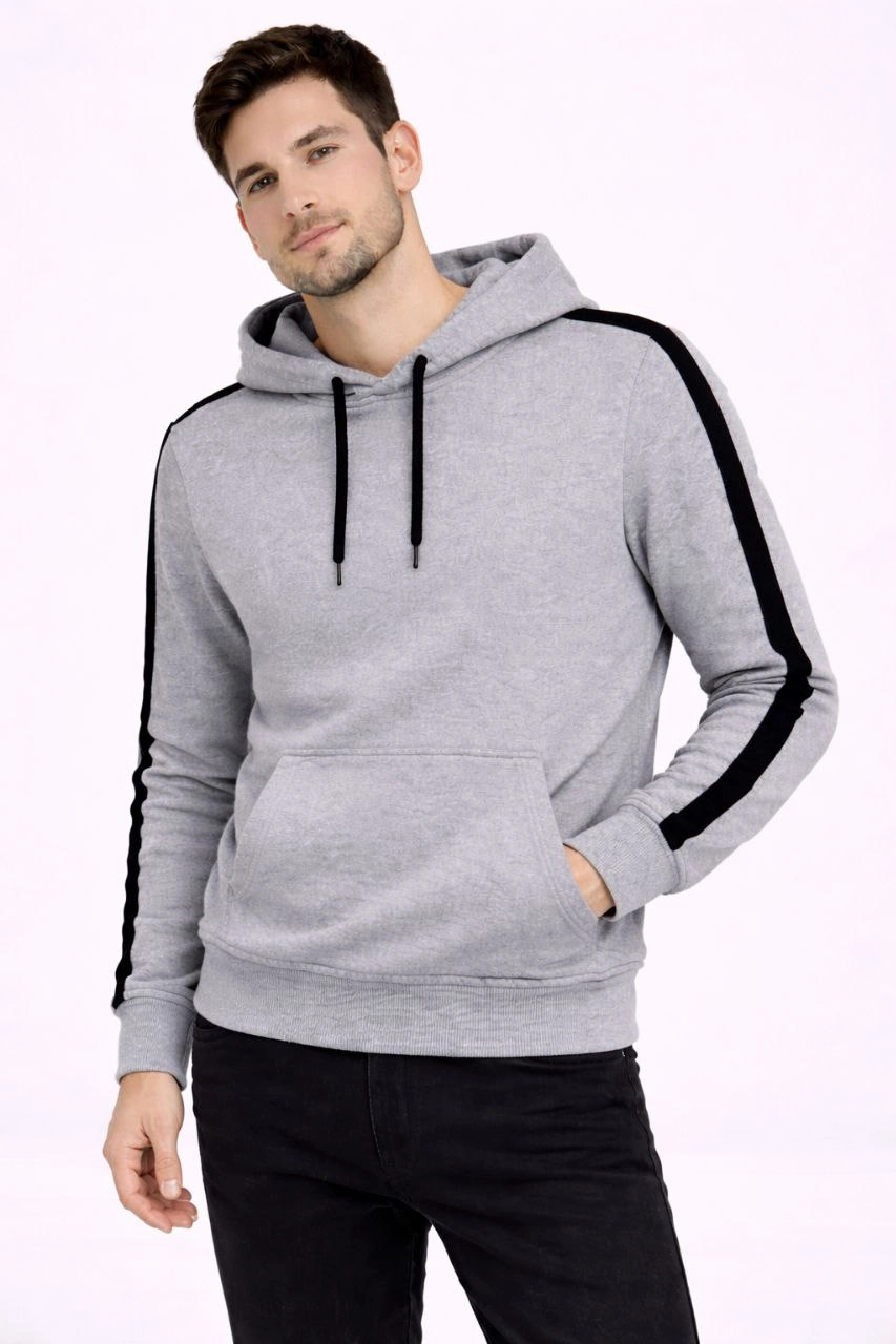 erkek-seritli-kapusonlu-sweatshirt-oversize-3-iplik-pamuklu-gri-42167211-sw853sh1280 Erkek Şeritli Kapüşonlu Sweatshirt Oversize 3 iplik Pamuklu Hoodie - Gri