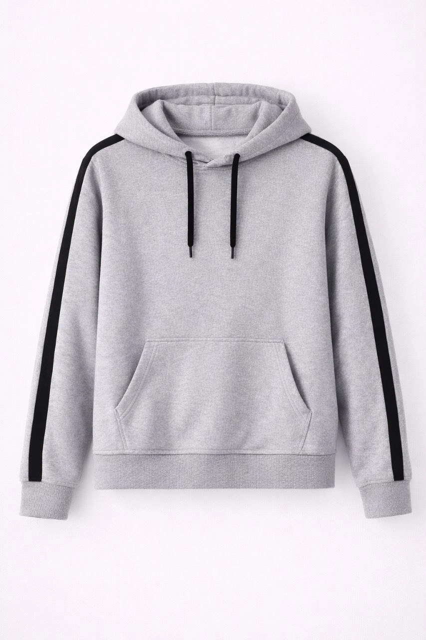erkek-seritli-kapusonlu-sweatshirt-oversize-3-iplik-pamuklu-gri-59329050-sw853sh1280 Erkek Şeritli Kapüşonlu Sweatshirt Oversize 3 iplik Pamuklu Hoodie - Gri - Görsel 2