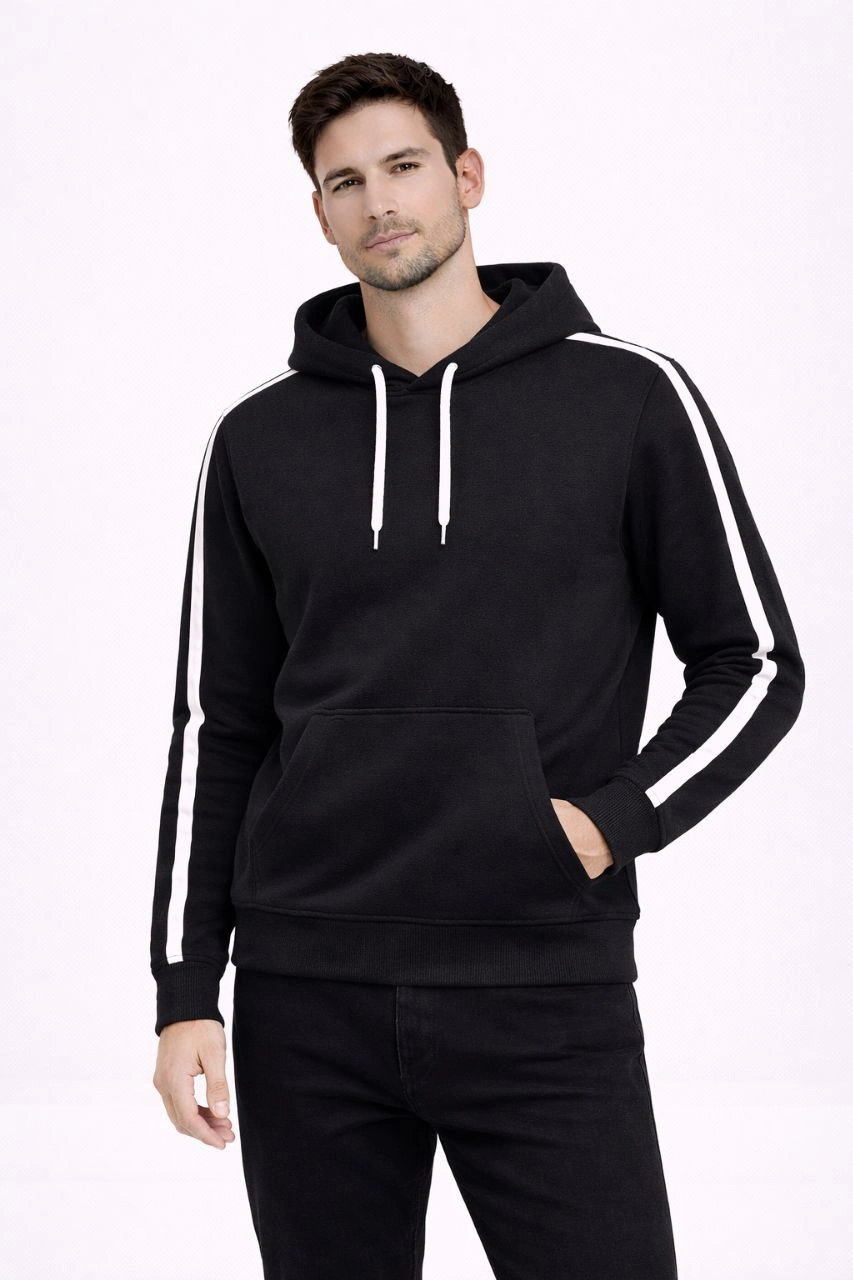 erkek-seritli-kapusonlu-sweatshirt-oversize-3-iplik-pamuklu-siyah-97368540-sw853sh1280 Erkek Şeritli Kapüşonlu Sweatshirt Oversize 3 iplik Pamuklu Hoodei - Siyah