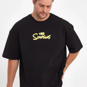 Erkek Baskılı T-Shirt Kısa Kol Bisiklet Yaka Regular Fit Rahat Kalıp Günlük Tişört - Siyah
