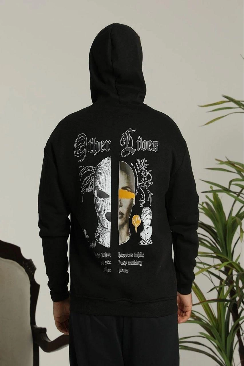 erkek-sirt-baskili-oversize-uc-iplik-kapusonlu-sweatshirt-siyah-191286886-sw853sh1280 Erkek 3 İplik Pamuklu Kapüşonlu Baskılı Cepli Oversize Sweatshirt Hoodie - Siyah