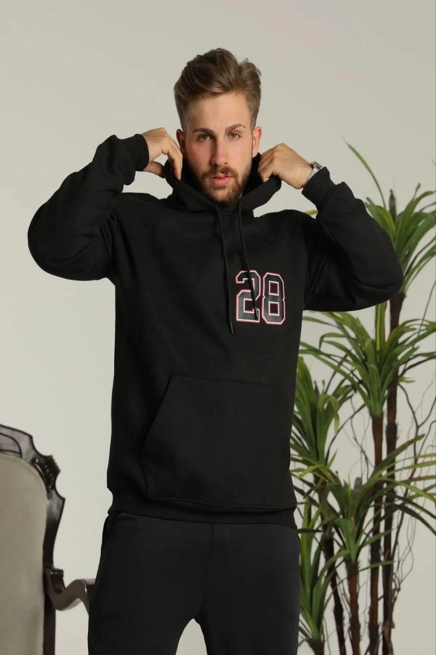 erkek-sirt-baskili-oversize-uc-iplik-kapusonlu-sweatshirt-siyah-238697035-sw853sh1280 Erkek 3 İplik Pamuklu Kapüşonlu Baskılı Cepli Oversize Sweatshirt Hoodie - Siyah - Görsel 2
