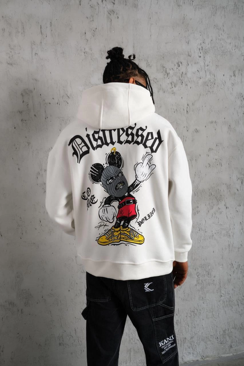 erkek-uc-iplik-baskili-kapusonlu-sweat-beyaz-234437472-sw853sh1280 Erkek 3 İplik Pamuklu Kapüşonlu Baskılı Cepli Oversize Sweatshirt Hoodie - Beyaz - Görsel 2