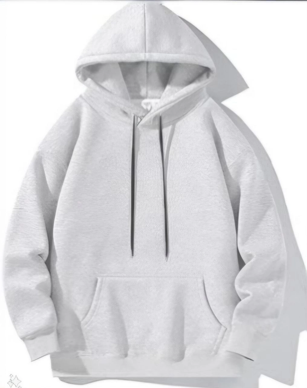 erkek-uzun-kol-kapsonlu-basic-sweatshirt-hoodie-gri-40335234-sw1015sh1280 Kadın Kapüşonlu Kanguru Cepli 3 İplik Pamuklu Oversize Hoodie Sweatshirt - Gri - Görsel 2