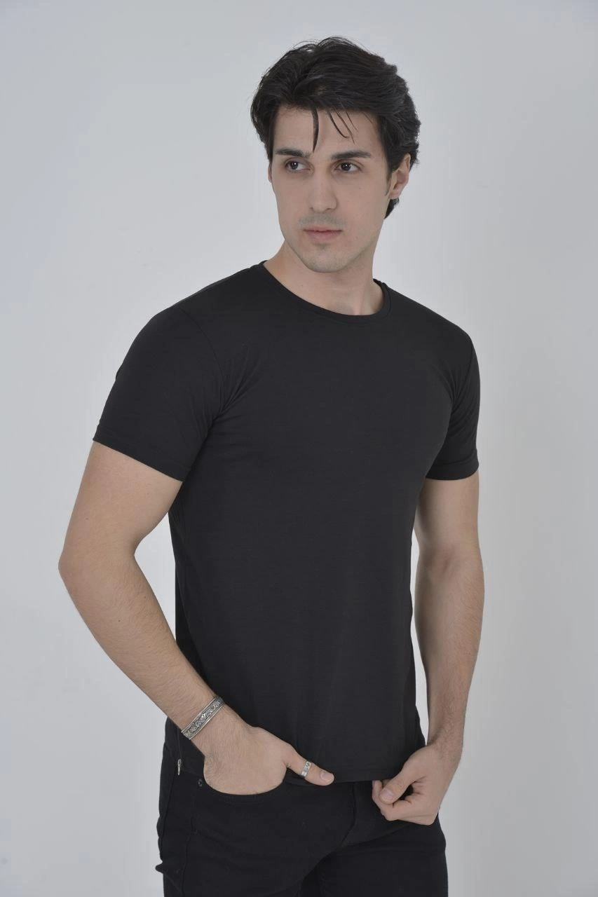 erkek-yandan-fermuarli-slim-fit-t-shirt-siyah-213468841-sw853sh1280 Erkek Yanlardan Fermuarlı T-Shirt Kısa Kol Bisiklet Yaka Slimfit Tişört - Siyah - Görsel 2