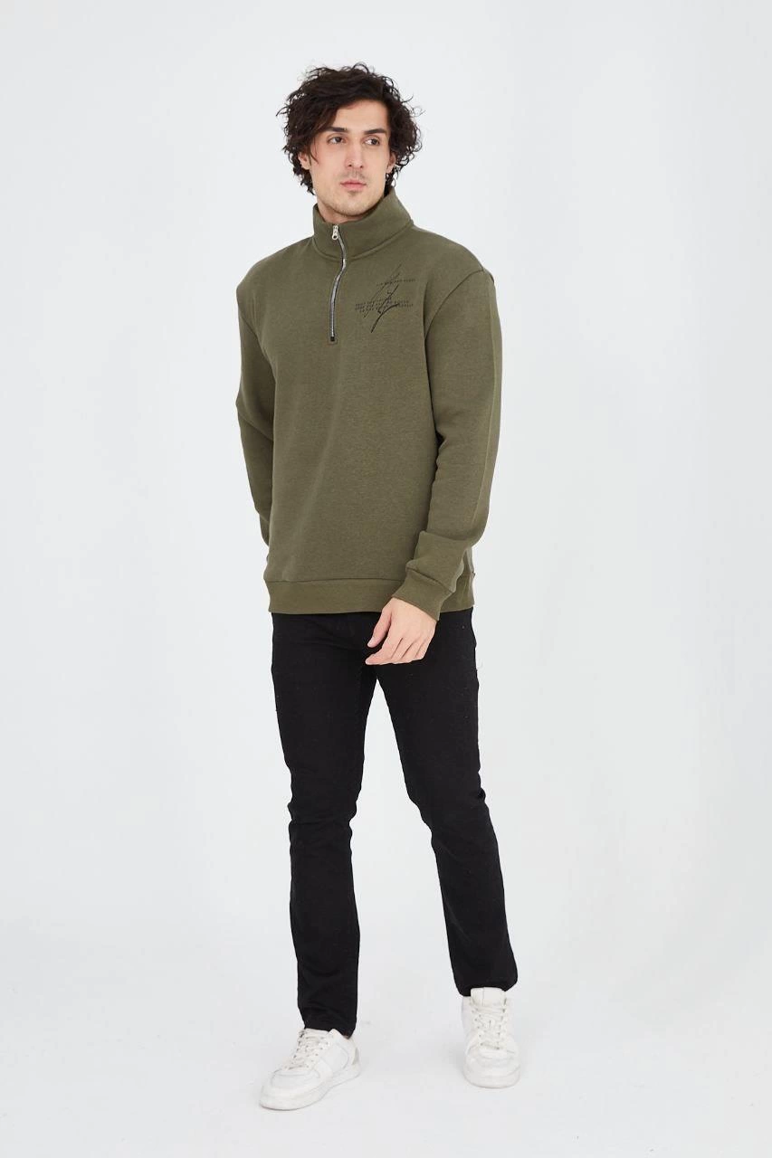 erkek-yarim-fermuarli-baskili-sweat-yesil-193184856-sw853sh1280 Erkek Yarım Fermuarlı Baskılı 3 iplik pamuklu sweatshirt - Yeşil