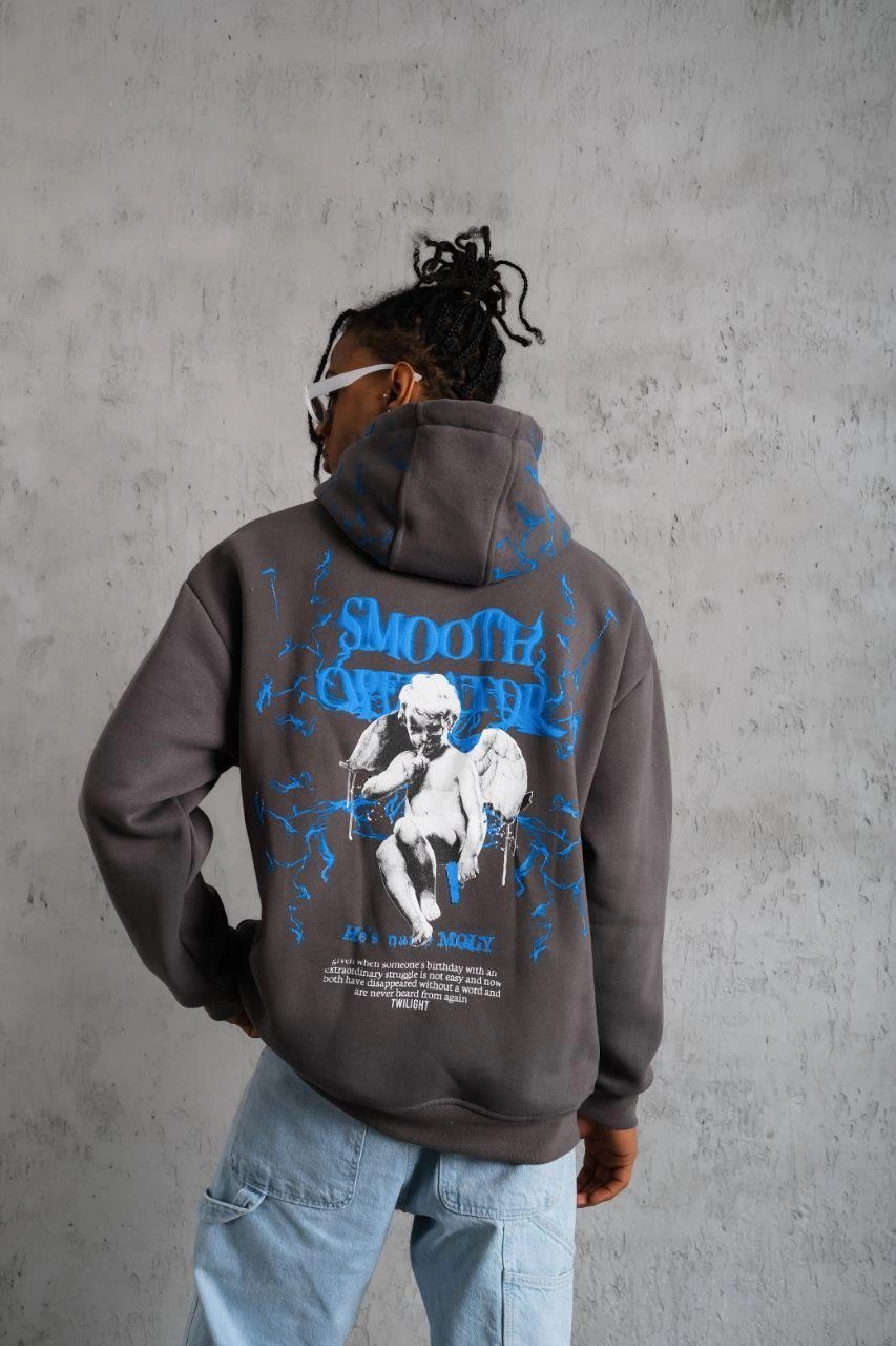 erkek-yildirim-baskili-kapsonlu-sweatshirt-gri-175015646-sw853sh1280 Erkek 3 İplik Pamuklu Kapüşonlu Baskılı Cepli Oversize Sweatshirt Hoodie - Gri