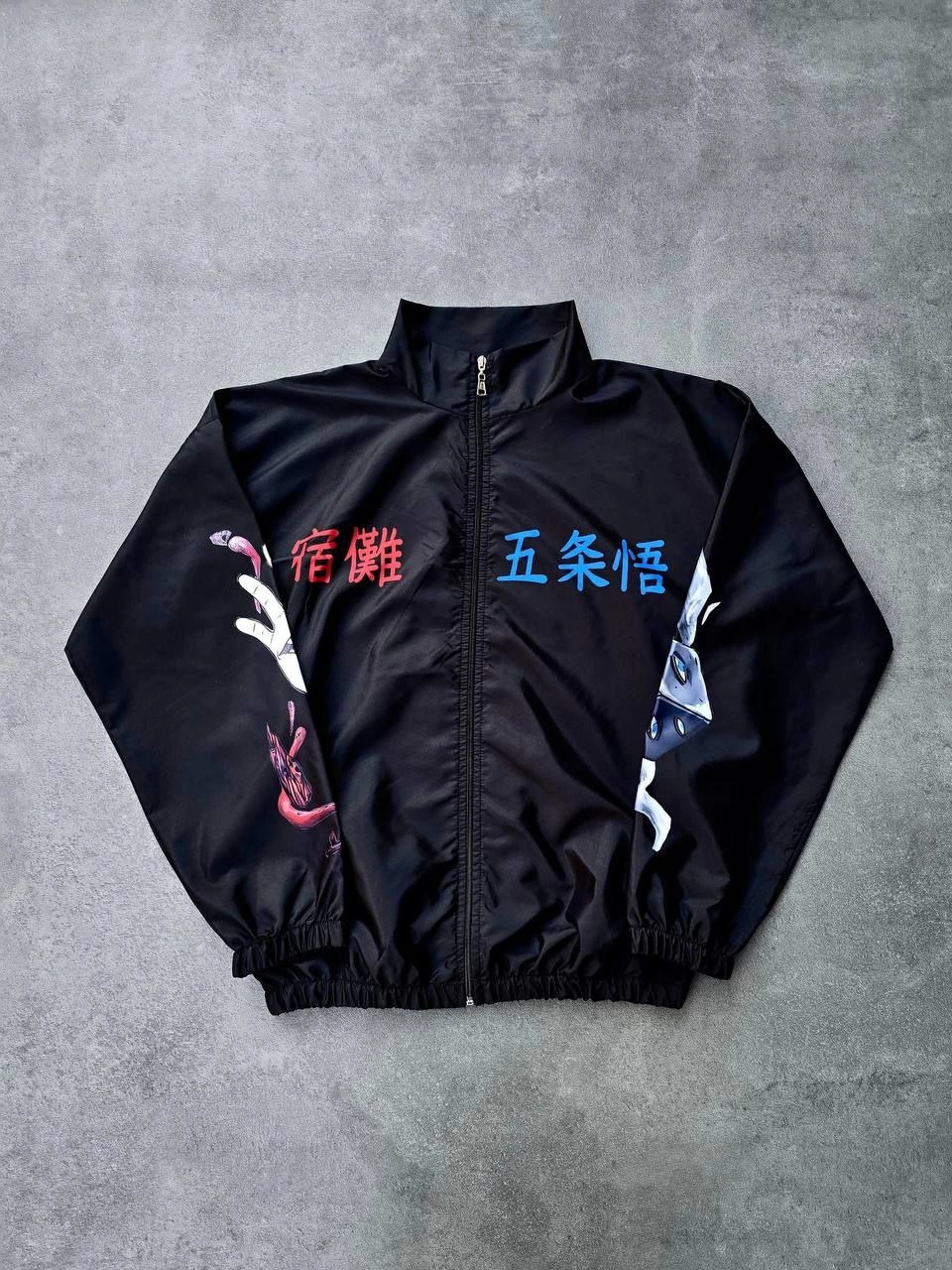 fermuarli-dijital-baskili-ruzgarlik-siyah-6289817-sw960sh1280 Kadın Fermuarlı Dijital Baskılı Rüzgarlık - Siyah - Görsel 2