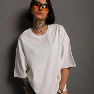 Kadın Tişört Yazlık Düz Kısa kol Penye T-shirt - Beyaz