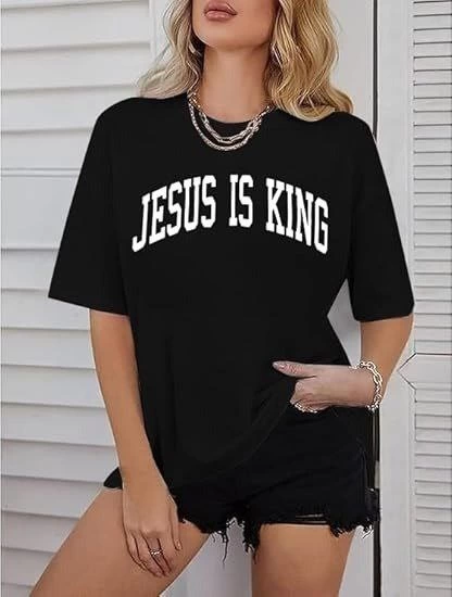 kadin-bisiklet-yaka-kisa-kol-baskili-t-shirt-siyah-2775377-sw416sh550 Kadın Baskılı T-Shirt Kısa Kol Bisiklet Yaka Oversize Rahat Kalıp Tişört - Siyah