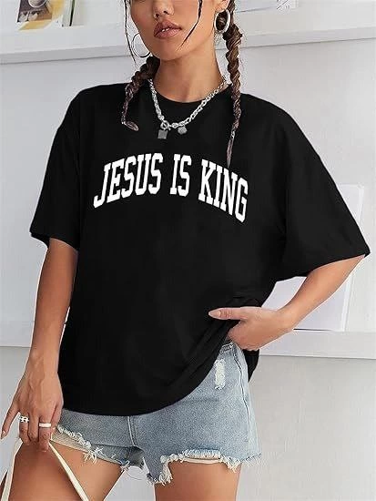 kadin-bisiklet-yaka-kisa-kol-baskili-t-shirt-siyah-9154710-sw413sh550 Kadın Baskılı T-Shirt Kısa Kol Bisiklet Yaka Oversize Rahat Kalıp Tişört - Siyah - Görsel 2