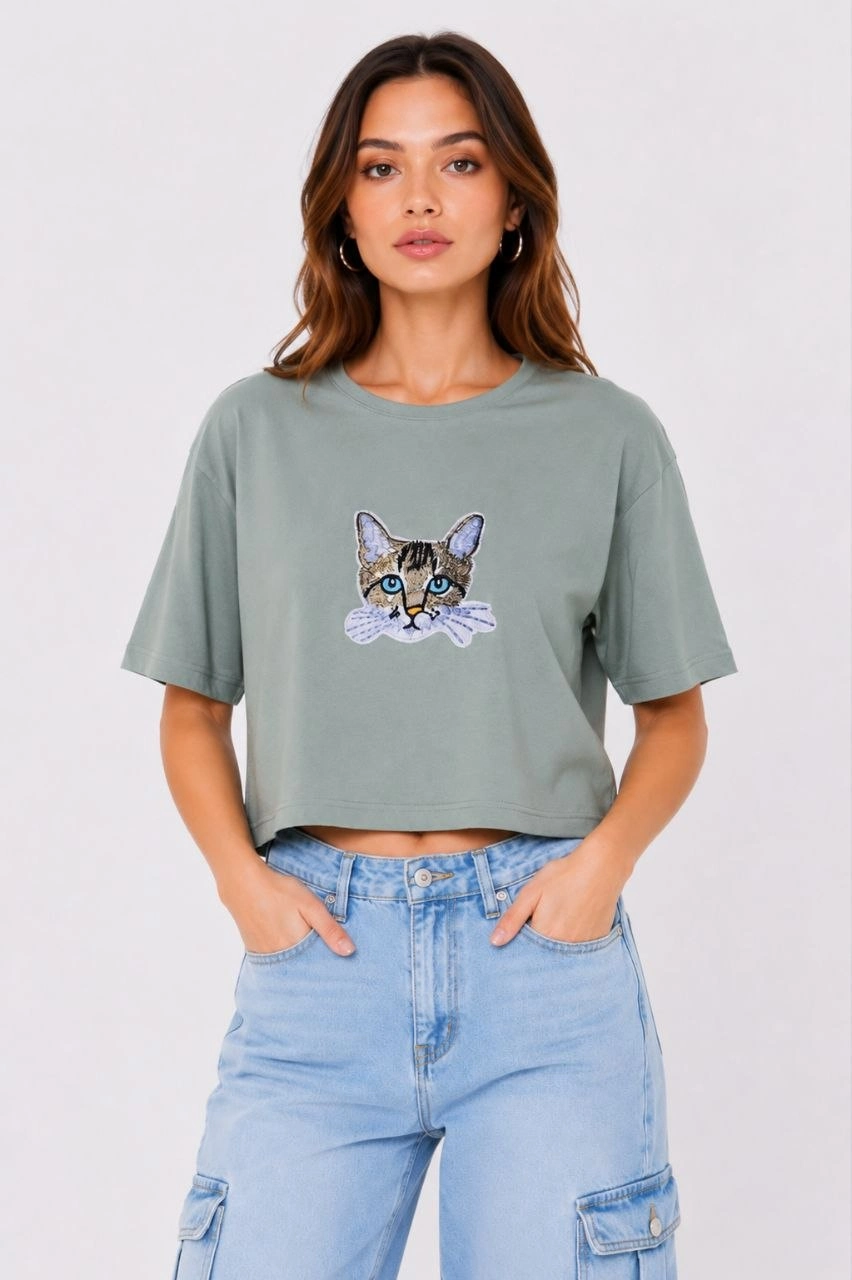 kadin-kedi-baskili-oversize-crop-tisort-salas-basic-yarim-kol-t-shirt-mint-yesili-99541947-sw852sh1280 Kadın Kedi Baskılı Oversize Crop Tişört Salaş Basic Yarım Kol T-shirt - Mint Yeşili - Görsel 2