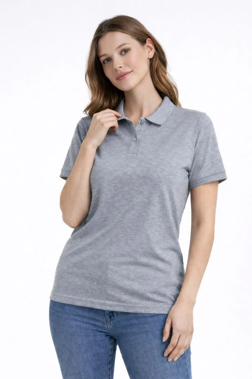 kadin-pike-kumas-dugmeli-yaka-regular-rahat-gunluk-kisa-kol-tisort-t-shirt-gri-70932512-sw853sh1280 Kadın Polo Yaka Tişört Pike Kumaş Kısa Kol Regular Fit Yazlık T-Shirt - Gri