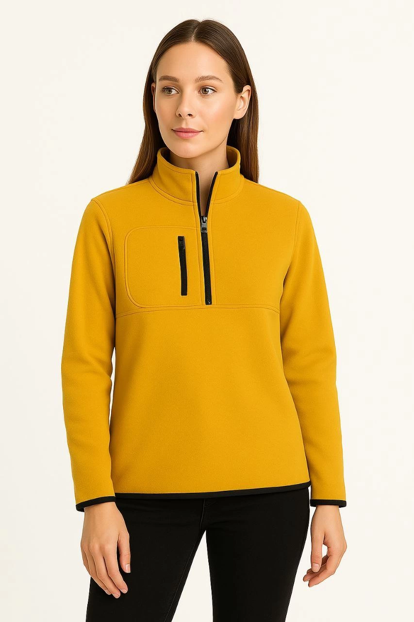 kadin-polar-kazak-dik-yaka-yarim-fermuarli-fermuarli-gogus-cepli-siyah-biyeli-kislik-rahat-regular-fit-gunluk-model-sari-68814256-sw853sh1280 Kadın Polar Kazak Dik Yaka Yarım Fermuarlı Fermuarlı Göğüs Cepli Siyah Biyeli - Sarı