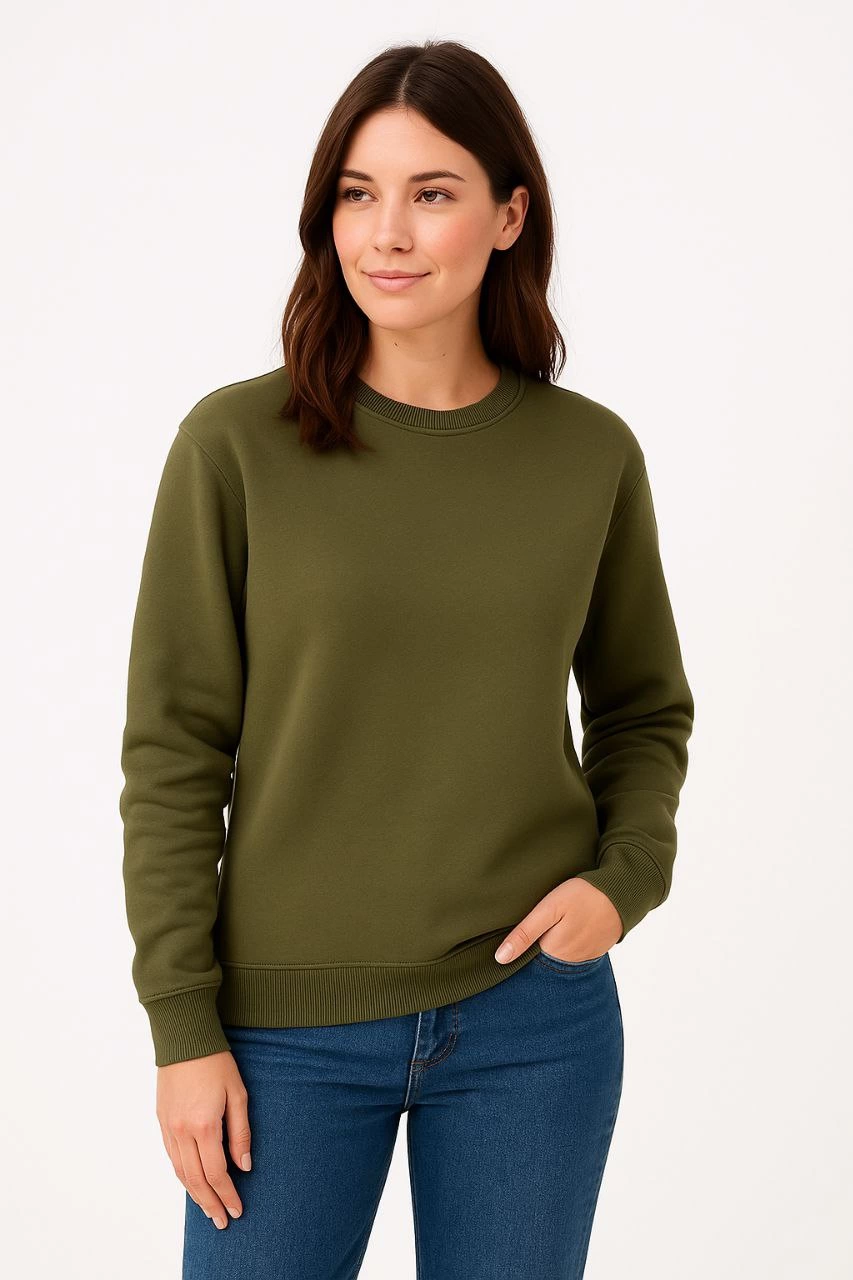 kadin-uc-iplik-duz-bisiklet-yaka-sweatshirt-haki-9728545-sw853sh1280 Kadın 3 İplik Pamuklu Düz Bisiklet Yaka SweatShirt - Haki