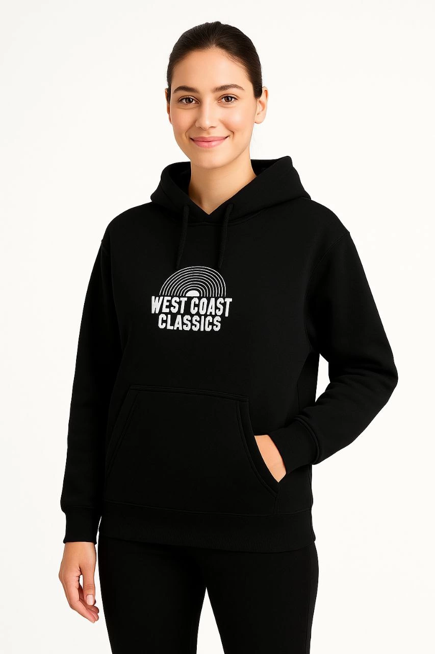 kadin-uc-iplik-kapusonlu-on-ve-arka-baskili-sweatshirt-hoodie-siyah-88634740-sw853sh1280 Kadın Oversize Kapüşonlu Cepli Baskılı 3 İplik Pamuklu Hoodie Sweatshirt - Siyah - Görsel 2