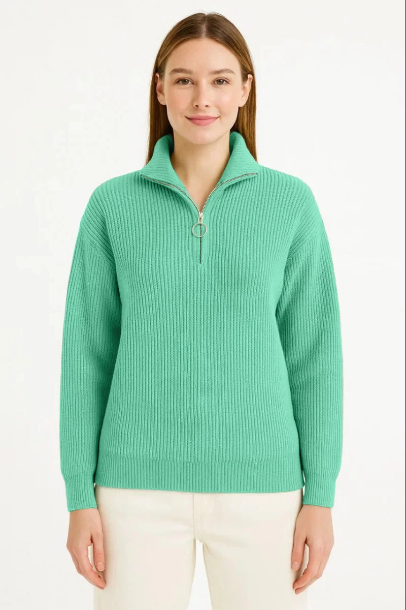 kadin-yarim-fermuarli-triko-kazak-selanik-orgu-dik-yaka-pamuklu-dokuma-oversize-uzun-kollu-kislik-model-mint-yesili-80354495-sw800sh1200 KADIN Yarım Fermuarlı Triko Kazak Selanik Örgü Dik Yaka Pamuklu Dokuma - Mint Yeşili