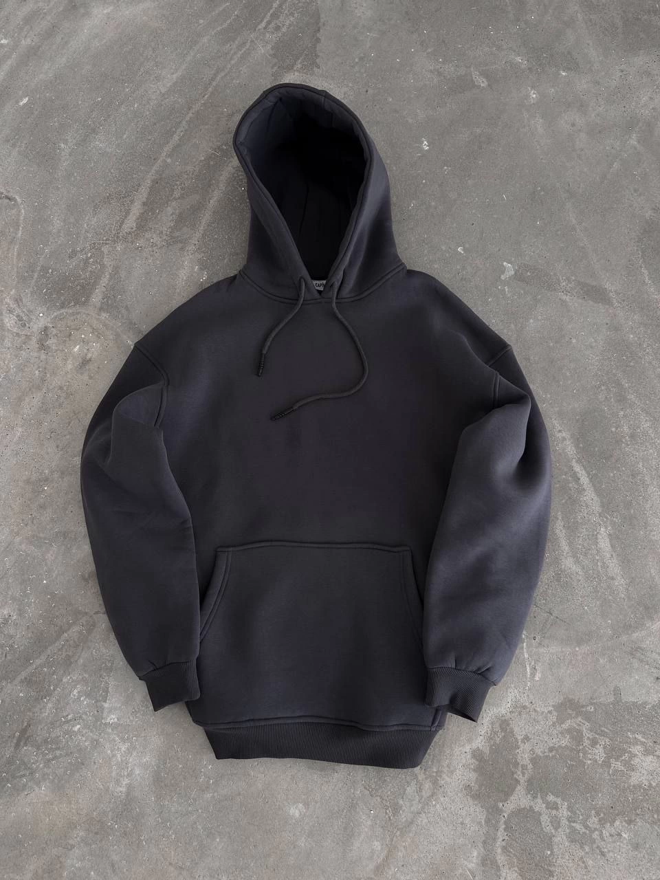 kapsonlu-uc-iplik-penye-basic-sweatshirt-antrasit-80598733-sw960sh1280 Kadın Kapüşonlu Kanguru Cepli 3 İplik Pamuklu Oversize Hoodie Sweatshirt - Füme