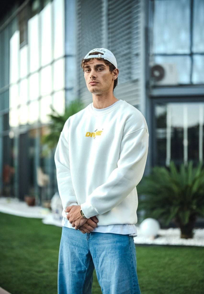 kislik-bisiklet-yaka-baskili-sweatshirt-beyaz-35193867-sw852sh1226 Erkek 3 iplik pamuklu Kışlık Bisiklet Yaka Baskılı SweatShirt - Beyaz