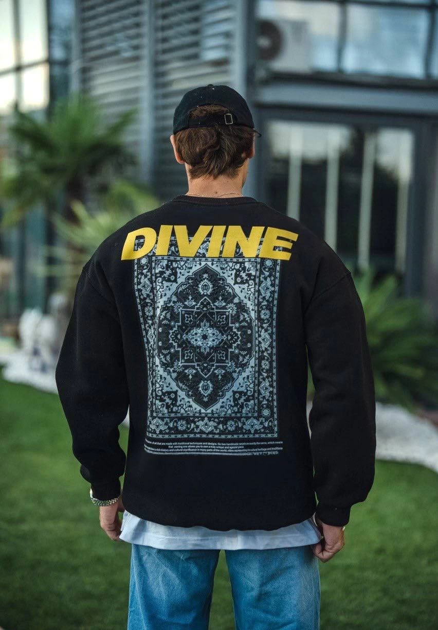 kislik-bisiklet-yaka-baskili-sweatshirt-siyah-85467576-sw852sh1224 Erkek 3 iplik pamuklu Kışlık Bisiklet Yaka Baskılı SweatShirt - Siyah
