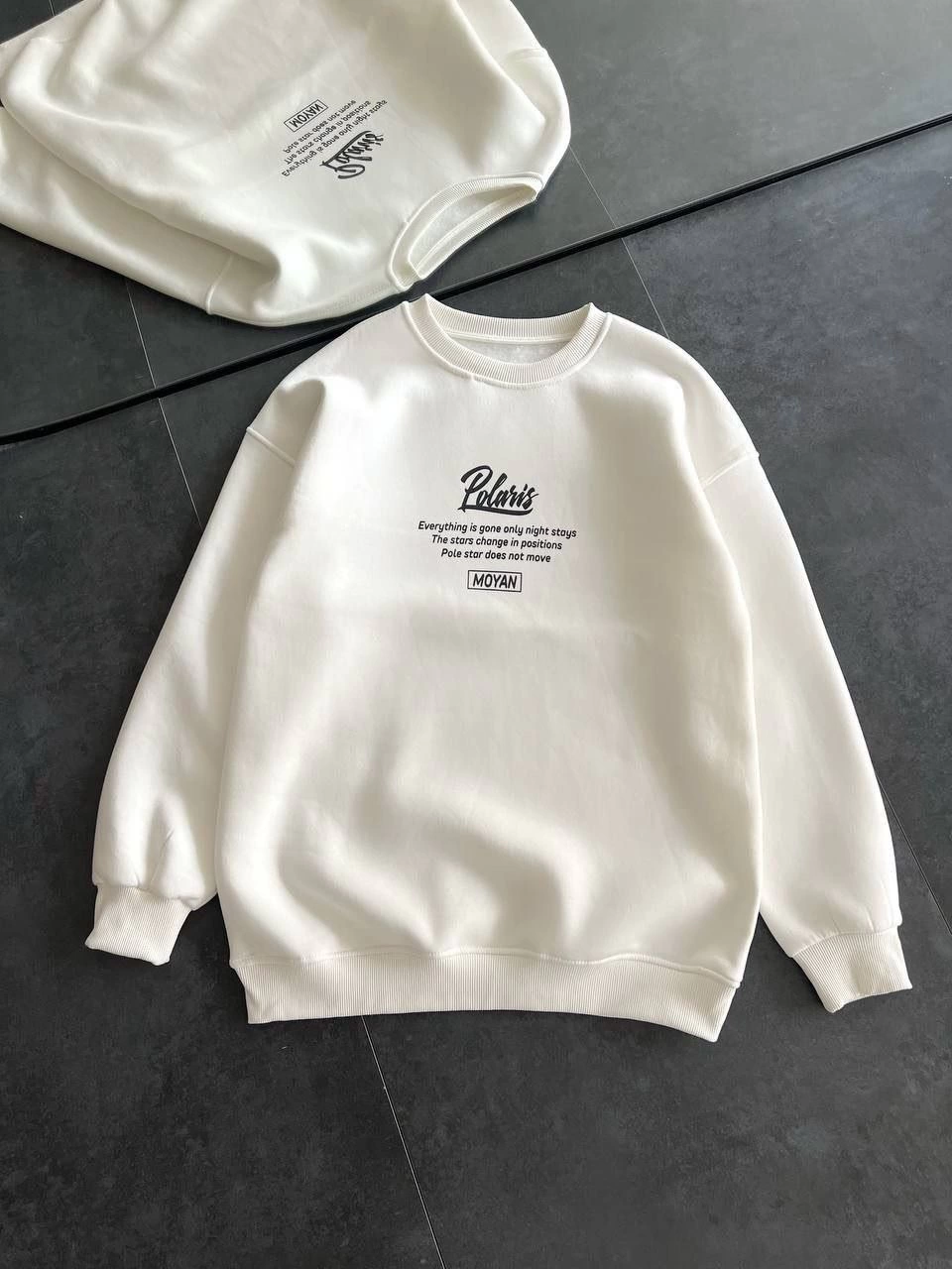 kislik-bisiklet-yaka-on-ve-arka-baskili-sweatshirt-beyaz-48571867-sw960sh1280 Kadın 3 iplik Pamuklu Bisiklet Yaka Baskılı SweatShirt - Beyaz