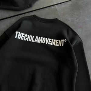 Kadın 3 iplik Kışlık pamuklu Bisiklet Yaka Oversize Baskılı SweatShirt - Siyah