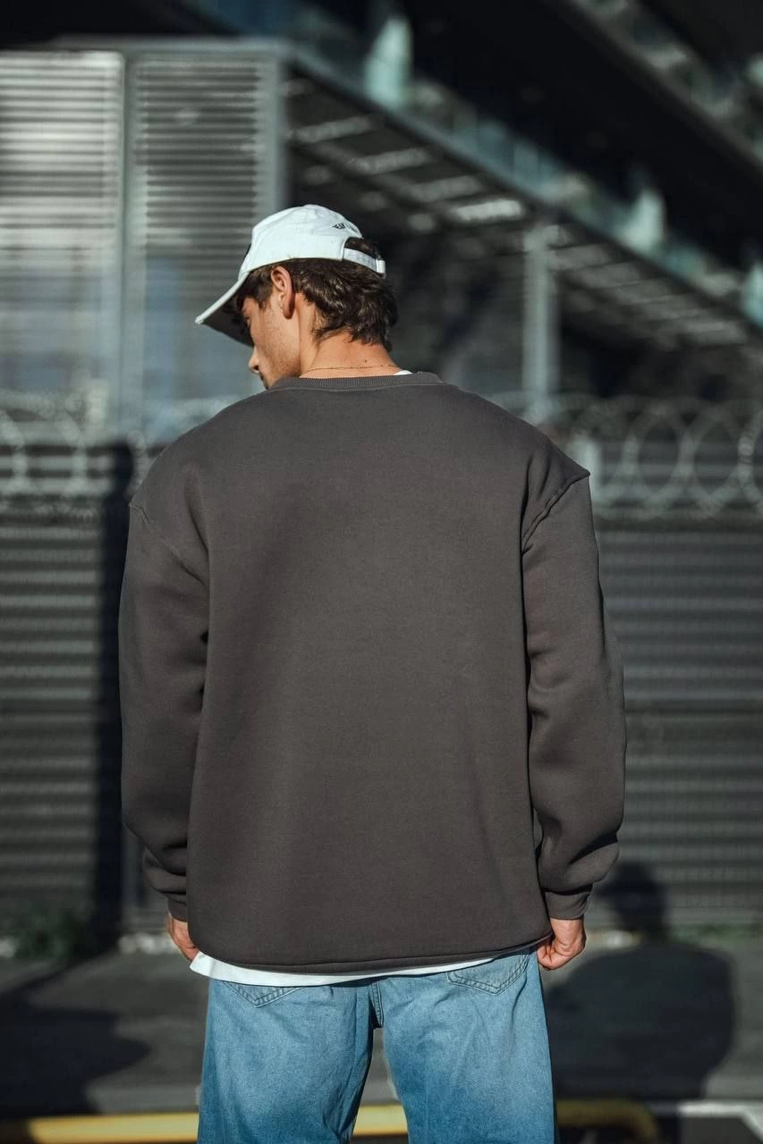 kislik-bisiklet-yaka-uc-iplik-basic-sweatshirt-antrasit-98682937-sw853sh1280 Erkek Bisiklet Yaka 3 iplik Pamuklu Basic SweatShirt - Antrasit - Görsel 2
