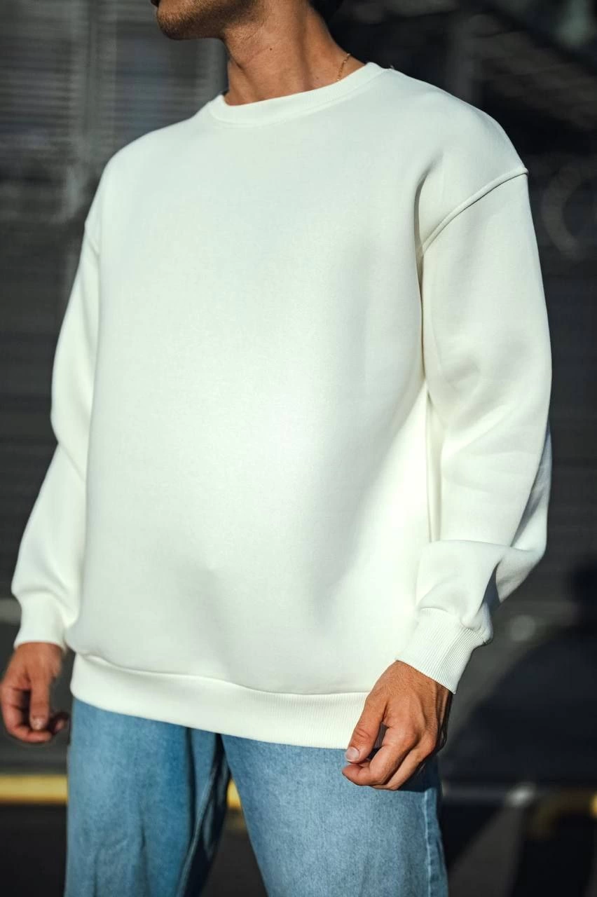 kislik-bisiklet-yaka-uc-iplik-basic-sweatshirt-beyaz-93350479-sw852sh1280 Erkek Bisiklet Yaka 3 İplik Pamuklu Basic SweatShirt - Beyaz