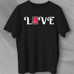 14 Şubat Sevgililer Günü Love Baskılı Oversize Bisiklet Yaka T-shirt - Siyah