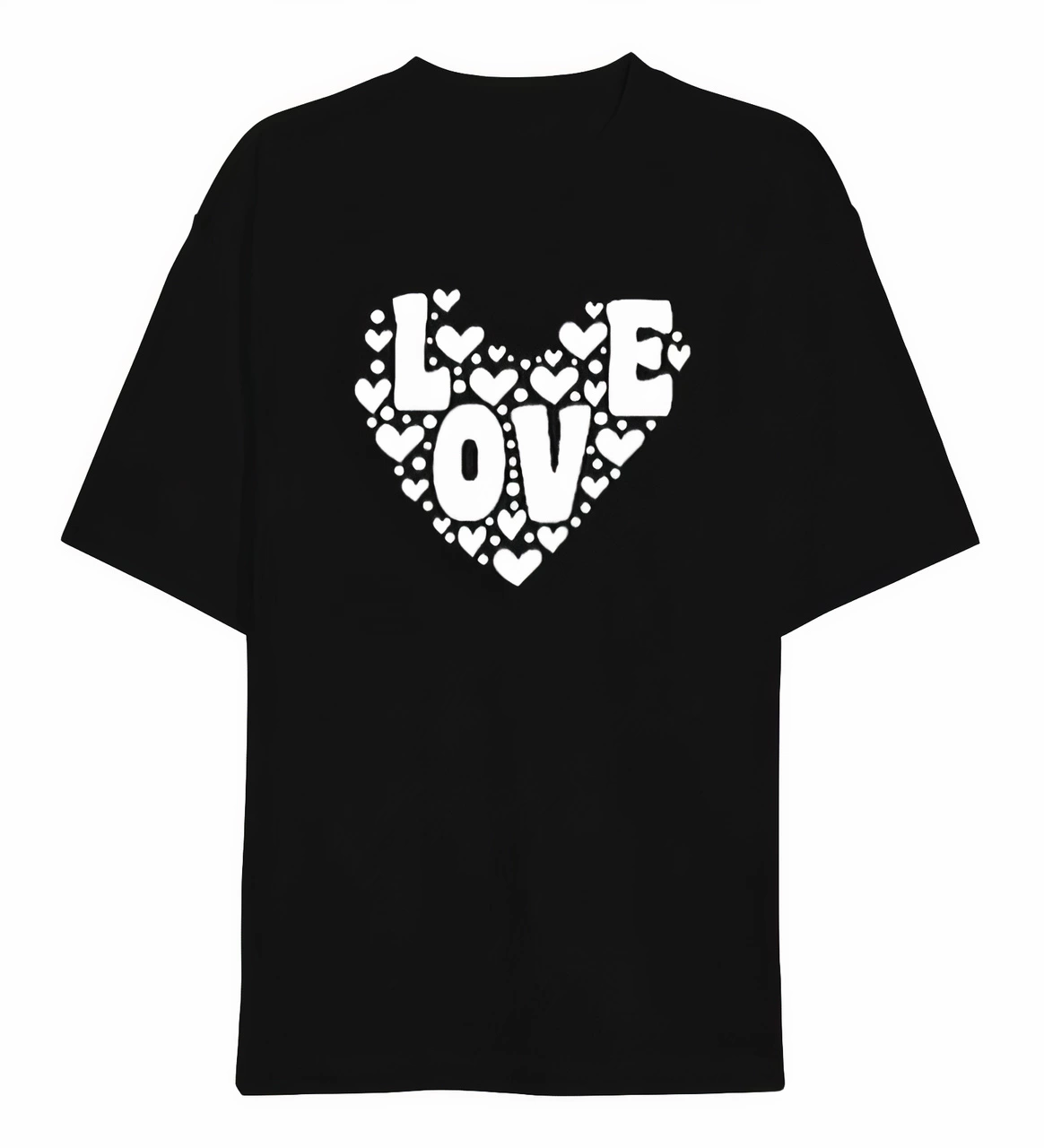 sevgililer-gunu-icin-ozel-tasarim-love-kalp-baskili-t-shirt-siyah-98158699-sw1164sh1280 14 Şubat Sevgililer Günü Love Kalp Baskılı Oversize Bisiklet Yaka T-shirt - Siyah