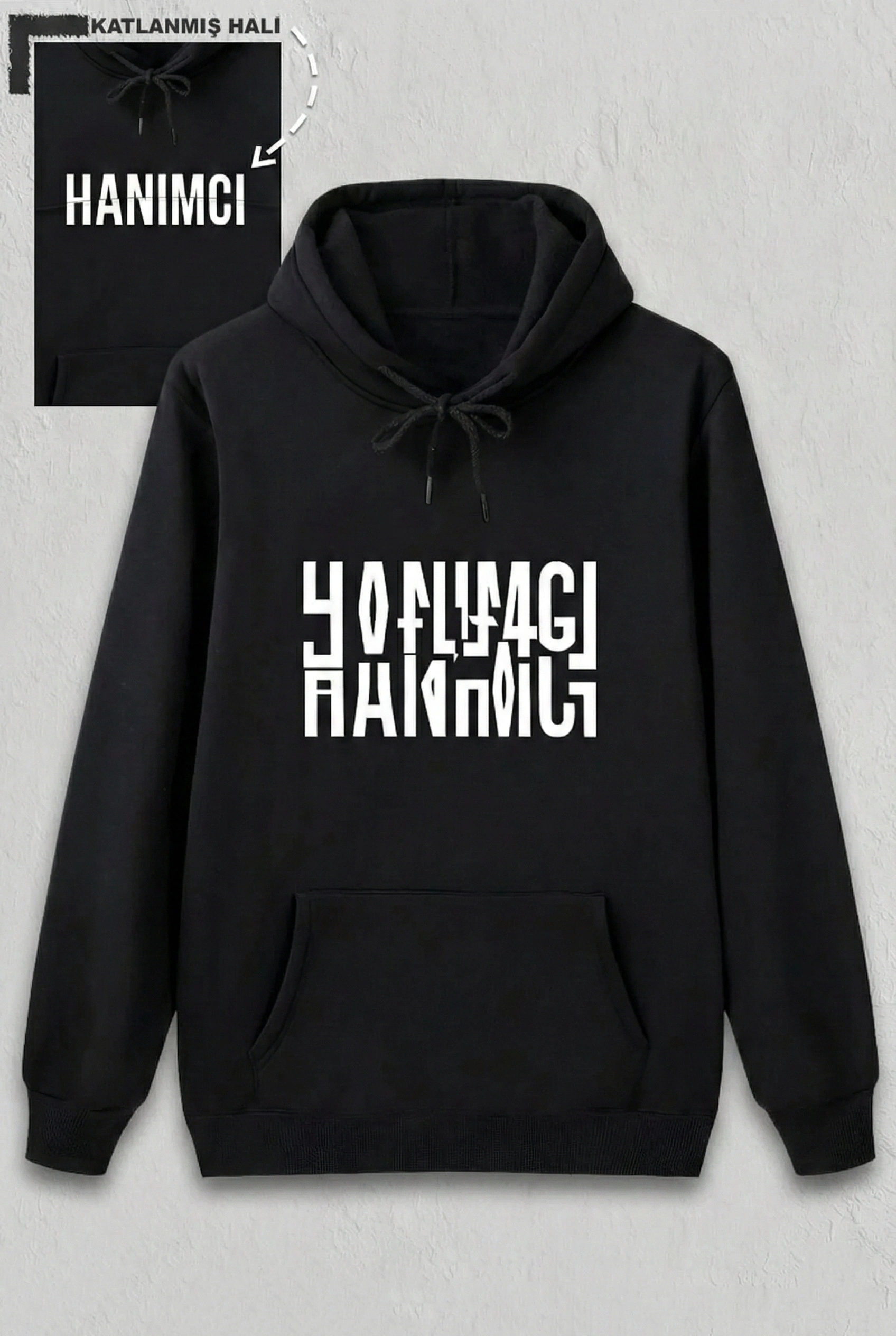 sevgililer-gunu-ozel-kapusonlu-hanimci-baskili-oversize-sweatshirt-siyah-51858485-sw1696sh2528 Sevgililer Günü Hanımcı Hediye Baskılı Oversize Kapüşonlu Sweatshirt - Siyah