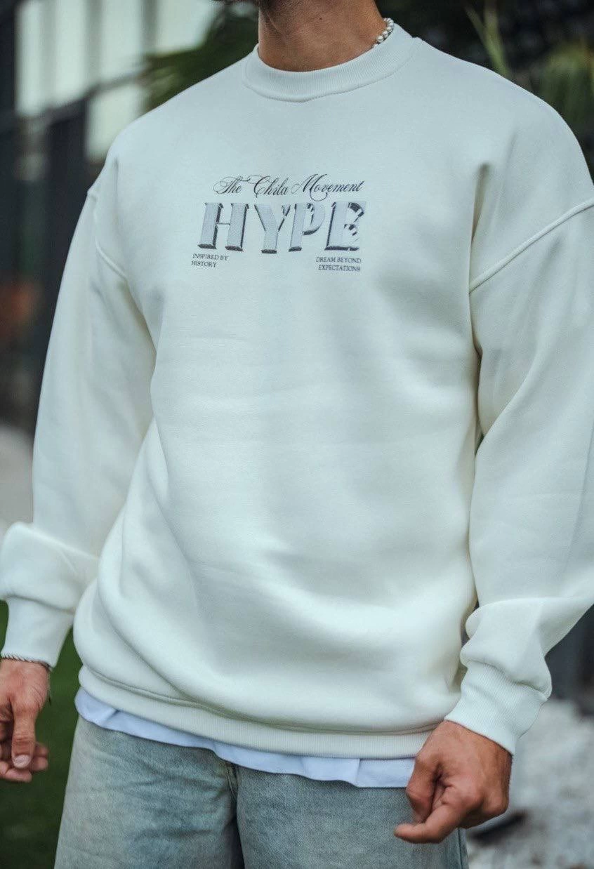 uc-iplik-bisiklet-yaka-baskili-sweatshirt-beyaz-26096994-sw846sh1238 Erkek 3 İplik Pamuklu Bisiklet Yaka Baskılı SweatShirt - Beyaz
