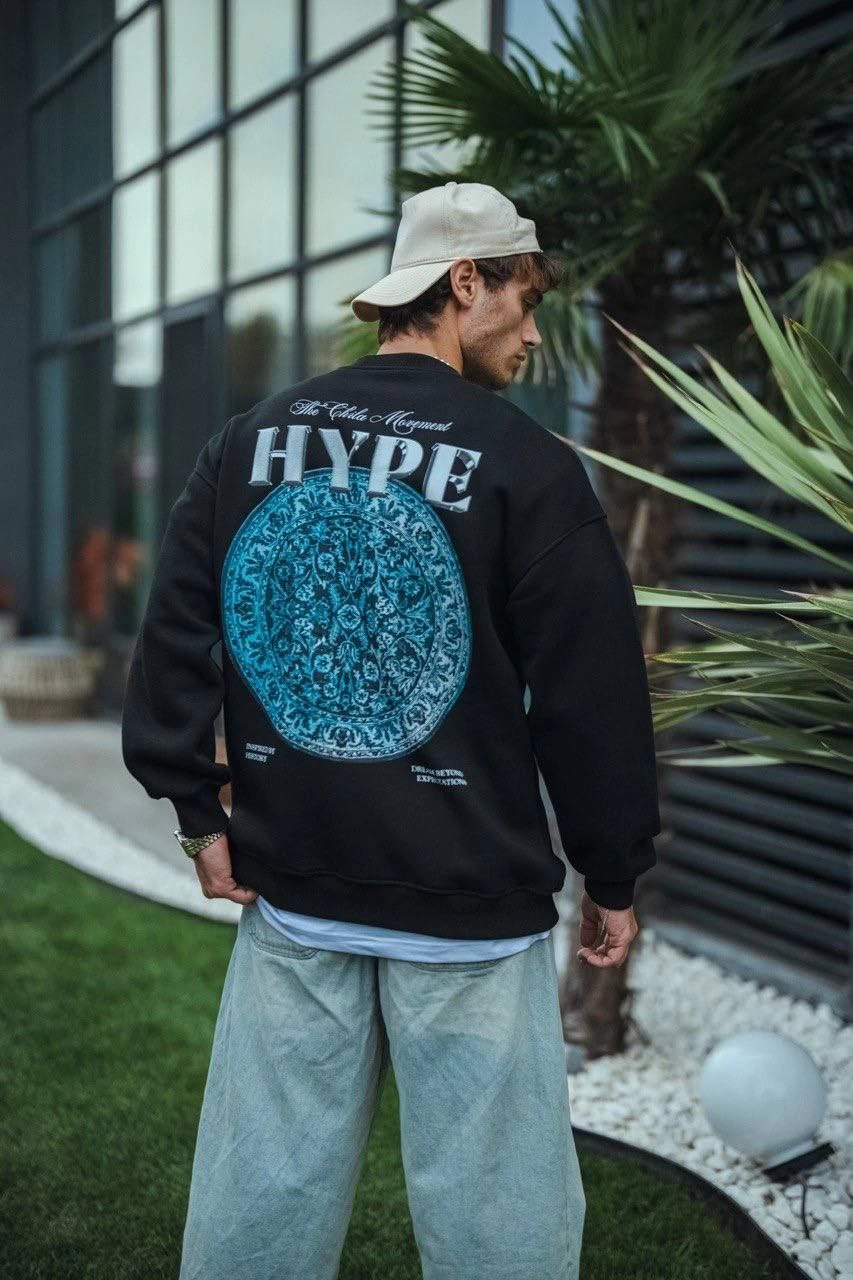 uc-iplik-bisiklet-yaka-baskili-sweatshirt-siyah-9402758-sw853sh1280 Erkek 3 İplik Pamuklu Bisiklet Yaka Baskılı SweatShirt - Siyah