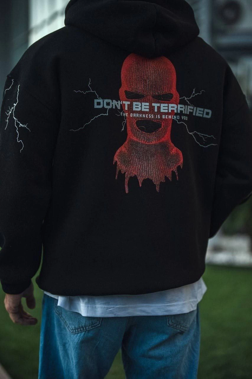 uc-iplik-kapsonlu-baskili-oversize-sweatshirt-siyah-21162412-sw853sh1280 Erkek Kapüşonlu Kanguru Cepli Sweatshirt 3 İplik Pamuklu Baskılı Hoodie - Siyah - Görsel 2