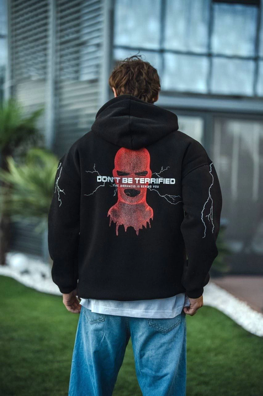 uc-iplik-kapsonlu-baskili-oversize-sweatshirt-siyah-25416611-sw853sh1280 Erkek Kapüşonlu Kanguru Cepli Sweatshirt 3 İplik Pamuklu Baskılı Hoodie - Siyah
