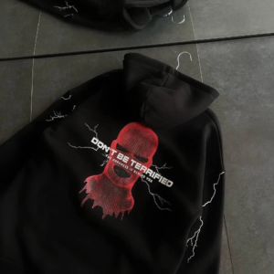 Kadın Kapüşonlu Kanguru Cepli Sweatshirt 3 İplik Pamuklu Baskılı Hoodie - Siyah