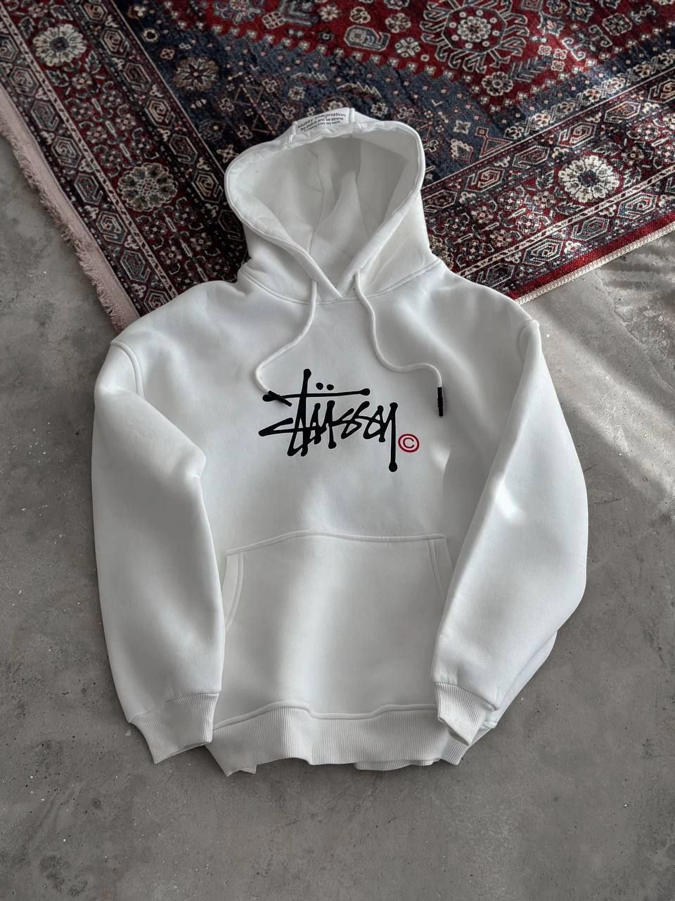 uc-iplik-kapsonlu-baskili-sweatshirt-beyaz-25972571-sw960sh1280 Kadın Oversize Kapüşonlu Cepli Baskılı 3 İplik Pamuklu Hoodie Sweatshirt - Beyaz - Görsel 2