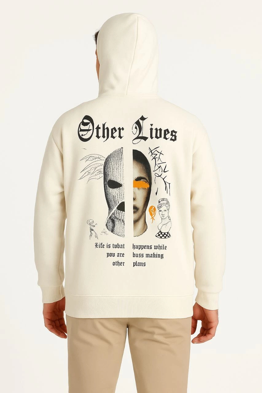 uc-iplik-kapusonlu-on-ve-arka-baskili-sweatshirt-hoodie-beyaz-20009633-sw853sh1280 Erkek Kapüşonlu Kanguru Cepli Sweatshirt 3 İplik Pamuklu Baskılı Hoodie - Beyaz - Görsel 2
