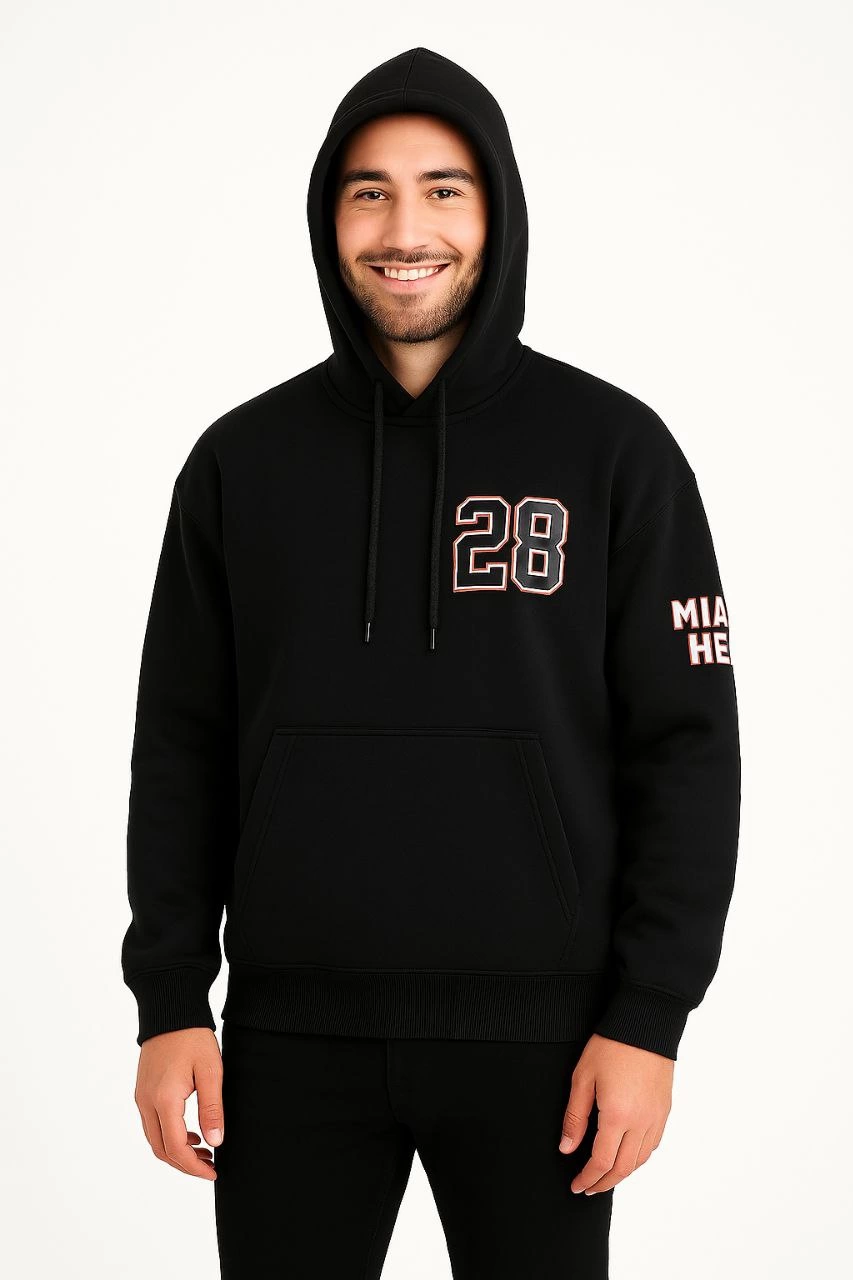 uc-iplik-kapusonlu-on-ve-arka-baskili-sweatshirt-hoodie-siyah-80486431-sw853sh1280 Erkek Kapüşonlu Kanguru Cepli Sweatshirt 3 İplik Pamuklu Baskılı Hoodie - Siyah - Görsel 2