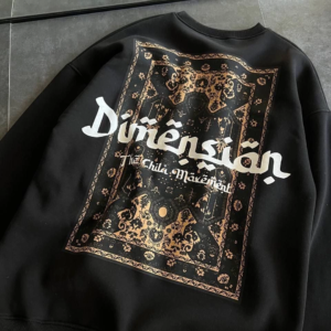 Kadın 3 İplik Pamuklu Bisiklet Yaka Baskılı SweatShirt - Siyah