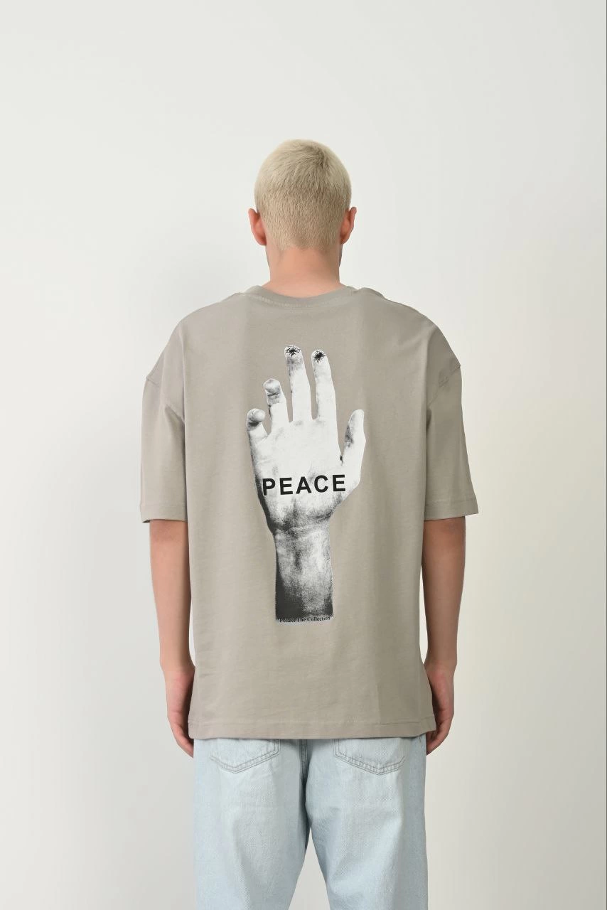 unisex-baskili-bisiklet-yaka-oversize-t-shirt-boyali-gri-67707967-sw854sh1280 Erkek Baskılı T-Shirt Kısa Kol Bisiklet Yaka Rahat Kalıp Tişört - Boyalı Gri - Görsel 2