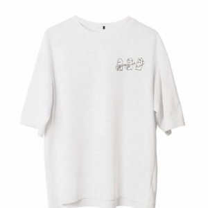Erkek Baskılı T-Shirt Kısa Kol Bisiklet Yaka Regular Fit Rahat Kalıp Günlük Tişört - Beyaz